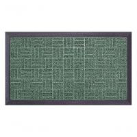 Capacho Textura Quadriculada Com Borda Fenice Verde 69x39cm - Uzoo Tapete Fenice Liso 69x39cm Verde - 1