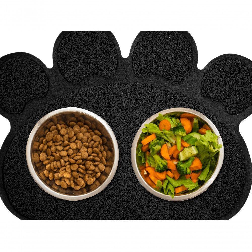 Tapete Pet Comedouro Vinílico Pata Preta 45x60cm - Uzoo Tapete Pet Vinilico 45x60cm Pata Preta 3q-p05 B - 2