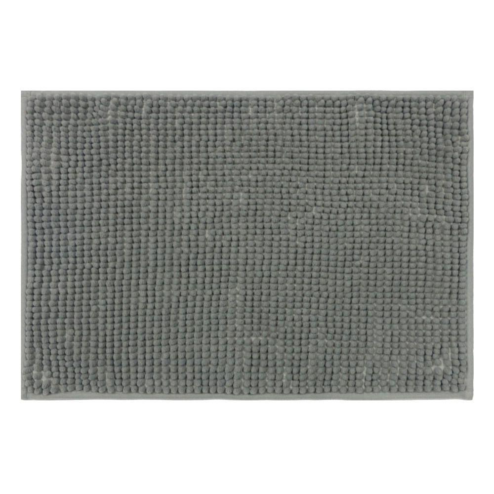 Tapete De Banheiro Chenille Cinza Escuro 60x40cm - Uzoo Tapete Chenille 60x40cm Cinza Escuro - 1