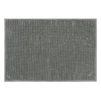 Tapete De Banheiro Chenille Cinza Escuro 60x40cm - Uzoo Tapete Chenille 60x40cm Cinza Escuro - 1