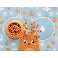 Tapete Pet Comedouro Pvc Gato Azul 35x50cm - Uzoo Tapete Pet Pvc 35x50cm Gato Azul Kptga03 - 2