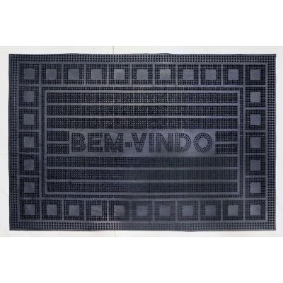 Capacho De Borracha Dots Bem-vindo Quadrados 60x40cm - Uzoo Capacho Borracha Dots 60x40cm Bem-vindo Quadrados