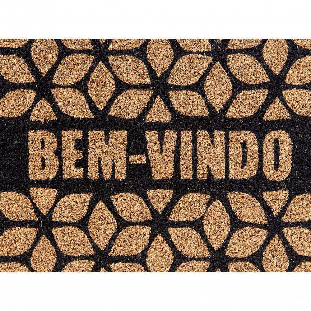 Capacho De Poa Fibra De Coco Geometrico Preto 60x33cm - Uzoo Capacho Fibra De Coco Rt 60x33cm Geometrico Preto - 3