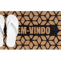 Capacho De Poa Fibra De Coco Geometrico Preto 60x33cm - Uzoo Capacho Fibra De Coco Rt 60x33cm Geometrico Preto - 2