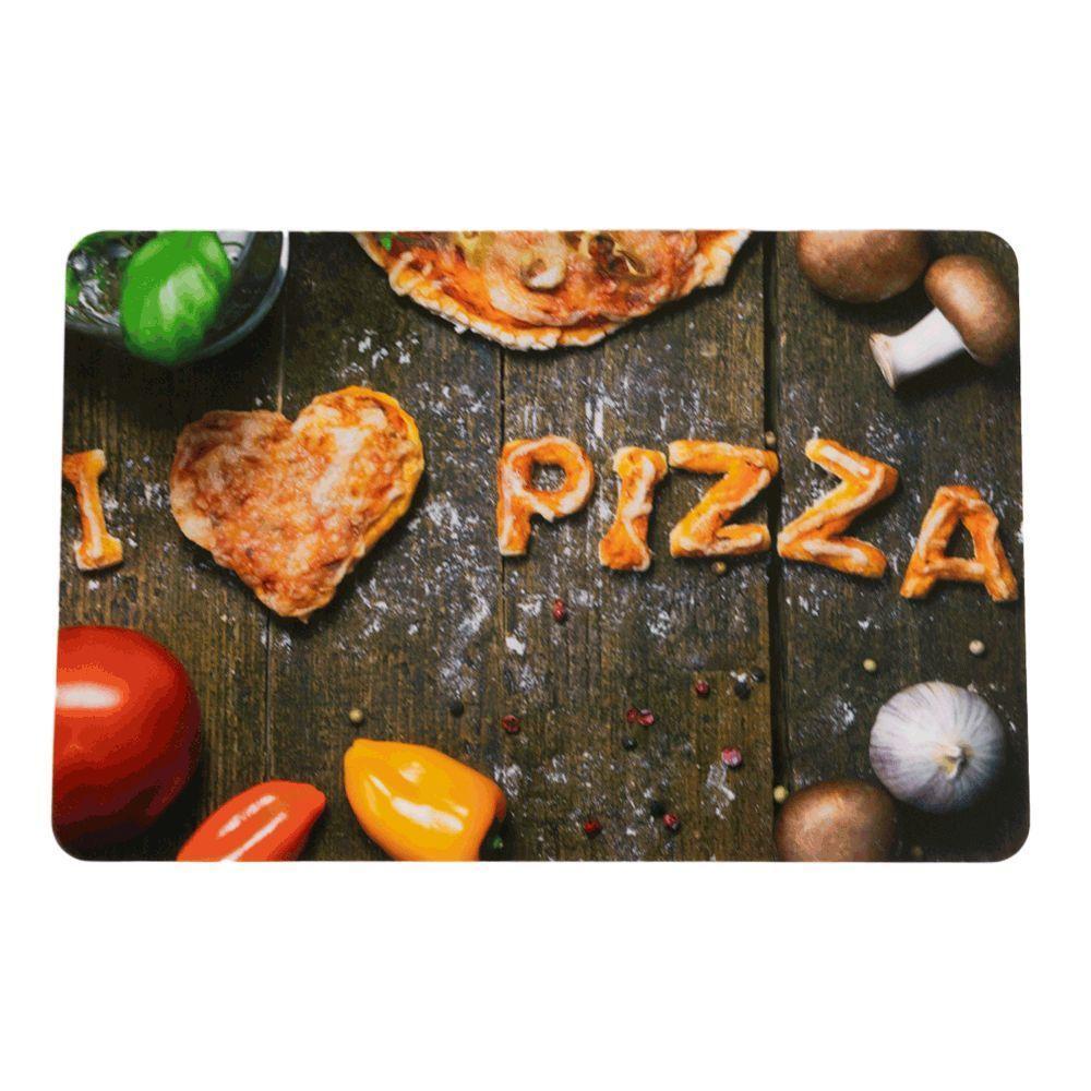 Jogo Americano Alto Brilho Amo Pizza 42.5x27.5cm - Uzoo Servico Americano Alto Brilho 42.5x27.5cm Amo Pizza - 1