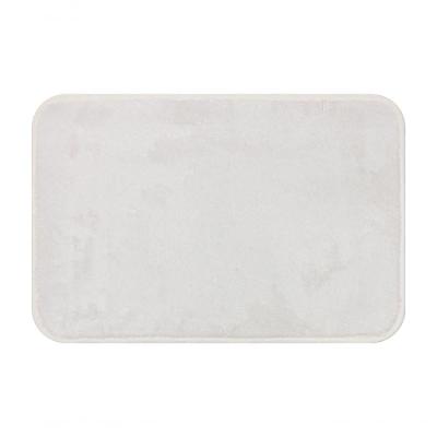 Tapete De Microfibra Comfort Marfim 58x38cm - Uzoo Tapete Microfibra Comfort 58x38cm Marfim