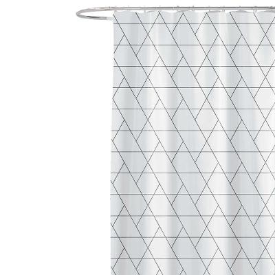 Coina Box Poliéster Azulejo Diagonal 198x180cm - Uzoo Cortina Box Poliester 1.98x1.80m Azulejo Diagonal 829973