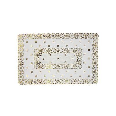 Jogo Americano Decorativo 45x30cm - Uzoo Servico Americano Decorativo 30x45cm Ouro Fl-1612