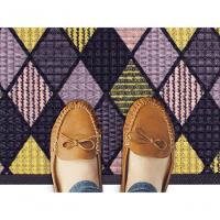 Capacho Fenice Estampado Patchwork Amarelo 59x39cm - Uzoo Tapete Fenice Estampado 59x39cm Patchwork Amarelo - 2