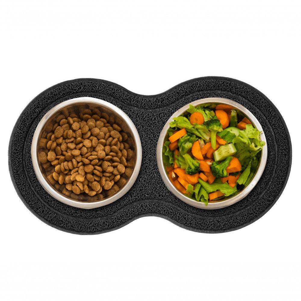 Tapete Pet Comedouro Vinílico Cão Preto 46x26cm - Uzoo Tapete Pet Vinilico 46x26cm Comida-agua Cao Preto Rj-4626bone B - 2