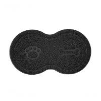 Tapete Pet Comedouro Vinílico Cão Preto 46x26cm - Uzoo Tapete Pet Vinilico 46x26cm Comida-agua Cao Preto Rj-4626bone B - 1