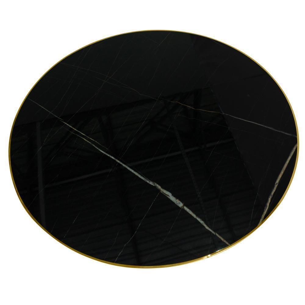 Conjunto Mesa De Jantar Redonda Majestic 70cm Preta Com 2 Cadeiras Roma - Preto - 7