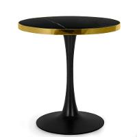 Conjunto Mesa De Jantar Redonda Majestic 70cm Preta Com 2 Cadeiras Roma - Marrom - 3