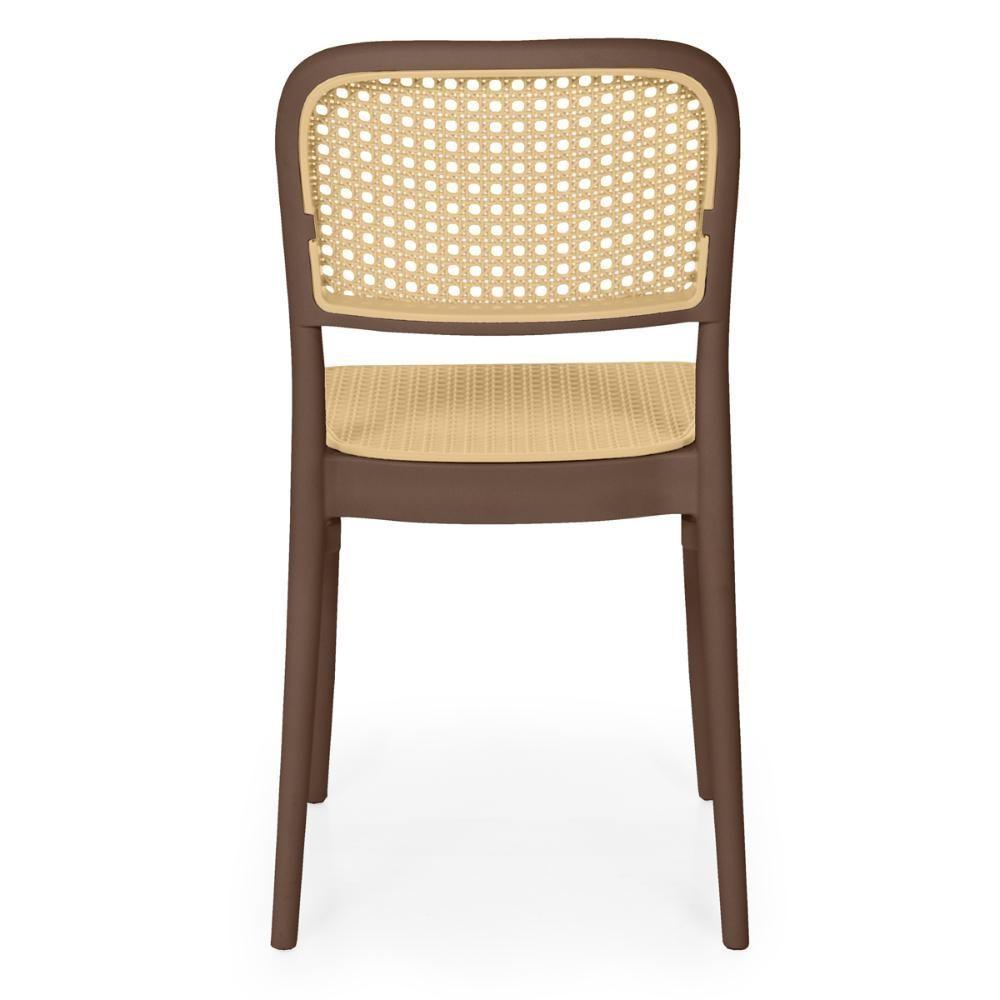 Conjunto Mesa De Jantar Redonda Majestic 70cm Branca Com 2 Cadeiras Roma - Marrom - 9