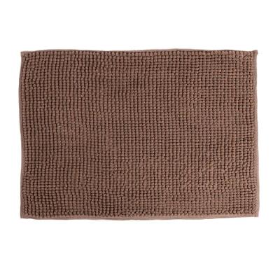 Tapete De Banheiro Chenille Marrom 70x50cm - Uzoo Tapete Chenille 70x50cm Marrom