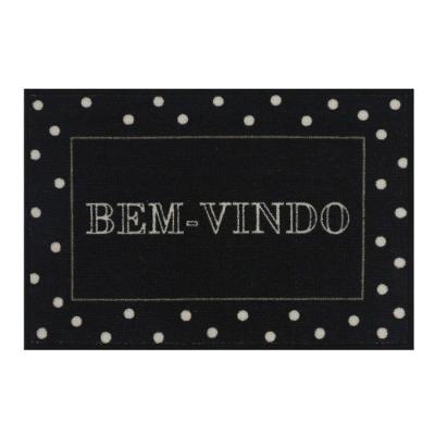 Tapete De Entrada Bem-vindo Poa 60x40cm - Uzoo Tapete Entrada 60x40cm Bem-vindo Poa
