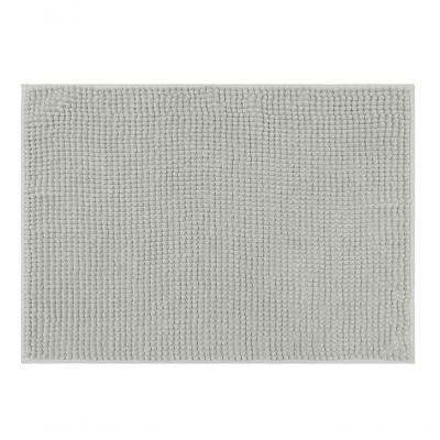 Tapete De Banheiro Chenille Cinza Claro 70x50cm - Uzoo Tapete Chenille 70x50cm Cinza Claro