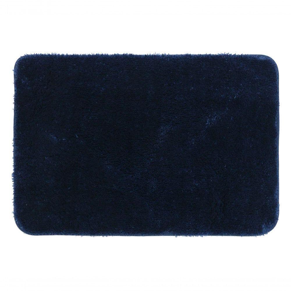 Tapete De Microfibra Comfort Azul Marinho 58x38cm - Uzoo Tapete Microfibra Comfort 58x38cm Azul Marinho - 1