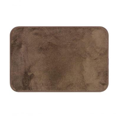 Tapete De Microfibra Comfort Marrom 58x38cm - Uzoo Tapete Microfibra Comfort 58x38cm Marrom