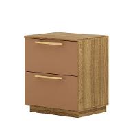 Mesa Cabeceira Quarto 50cm Com 2 Gavetas Magna Nature-camarim V01 - D'rossi - 3