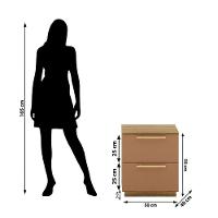 Mesa Cabeceira Quarto 50cm Com 2 Gavetas Magna Nature-camarim V01 - D'rossi