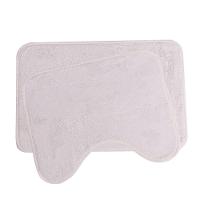 Jogo De Tapetes 2 Pçs Comfort Marfim 58x38 - 50x40cm - Uzoo Jogo 2 Tapetes Microfibra Comfort 58x38-50x40cm Marfim - 1