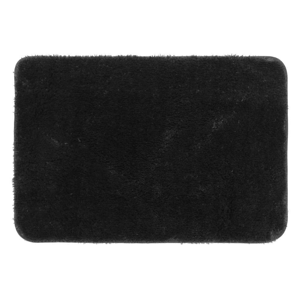 Tapete De Microfibra Comfort Preto Plus 60x40cm - Uzoo Tapete Microfibra Comfort Plus 60x40cm Preto - 1