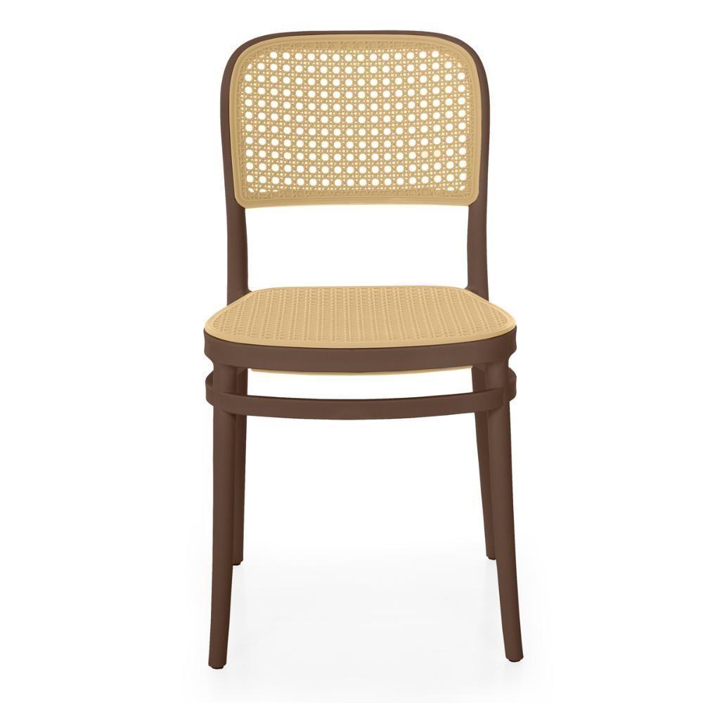 Conjunto Mesa De Jantar Redonda Venezia 70x70cm Branca Com 2 Cadeiras Roma - Marrom - 5