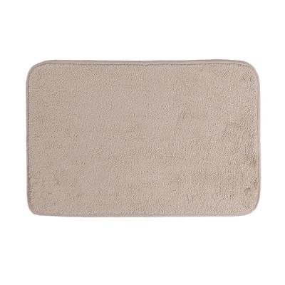 Tapete De Microfibra Comfort Bege Claro 58x38cm - Uzoo Tapete Microfibra Comfort 58x38cm Bege Claro