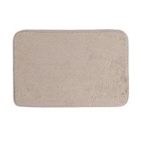 Tapete De Microfibra Comfort Bege Claro 58x38cm - Uzoo Tapete Microfibra Comfort 58x38cm Bege Claro - 1