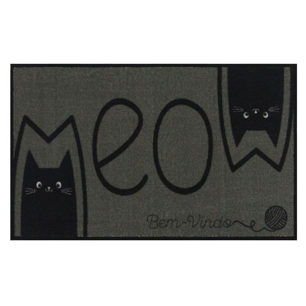 Tapete De Entrada Bem-vindo Meow 75x45cm - Uzoo Tapete Entrada 75x45cm Bem-vindo Meow - 1