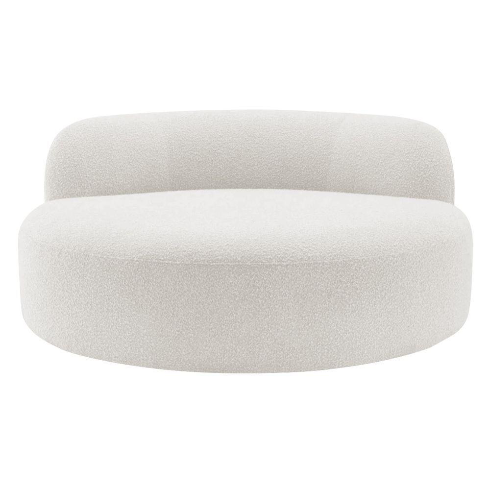 Poltrona Orgânica Chaise Rússia Bouclé - Doce Sonho Móveis Branco - 7