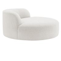 Poltrona Orgânica Chaise Rússia Bouclé - Doce Sonho Móveis Branco - 6