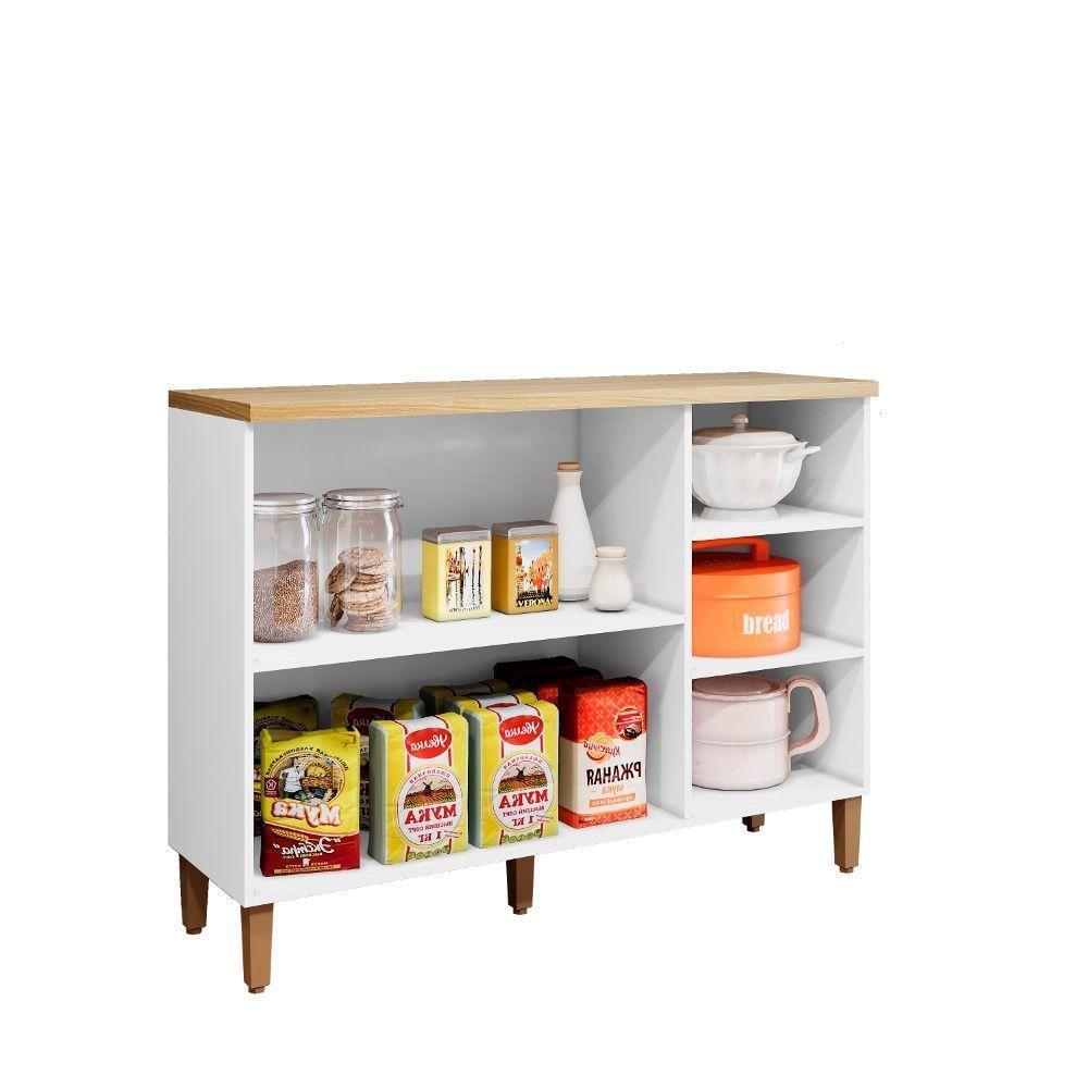 Balcão Vega Arte Móveis 03 Portas Branco - 4