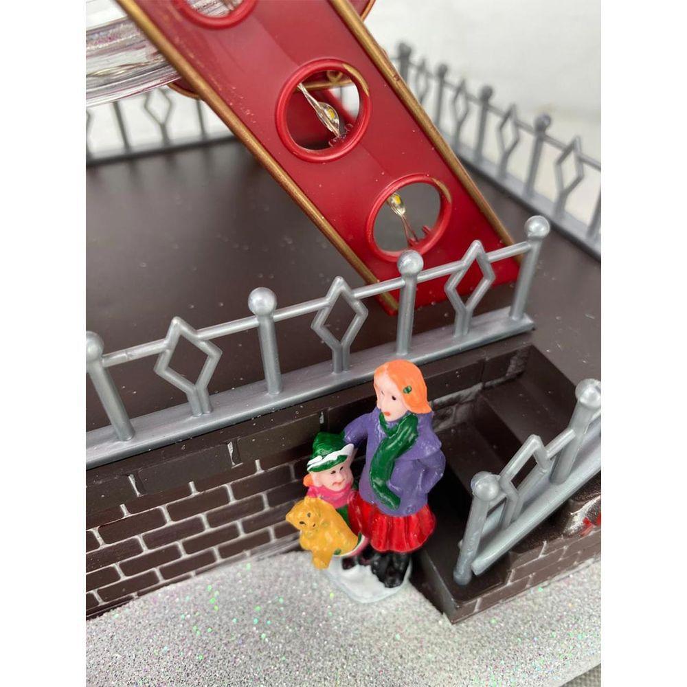 Roda Gigante Natalina Natal Papai Noel Led Som Movimento Cenario Natalino Enfeite Festa Fim De Ano Decoraçao - 4