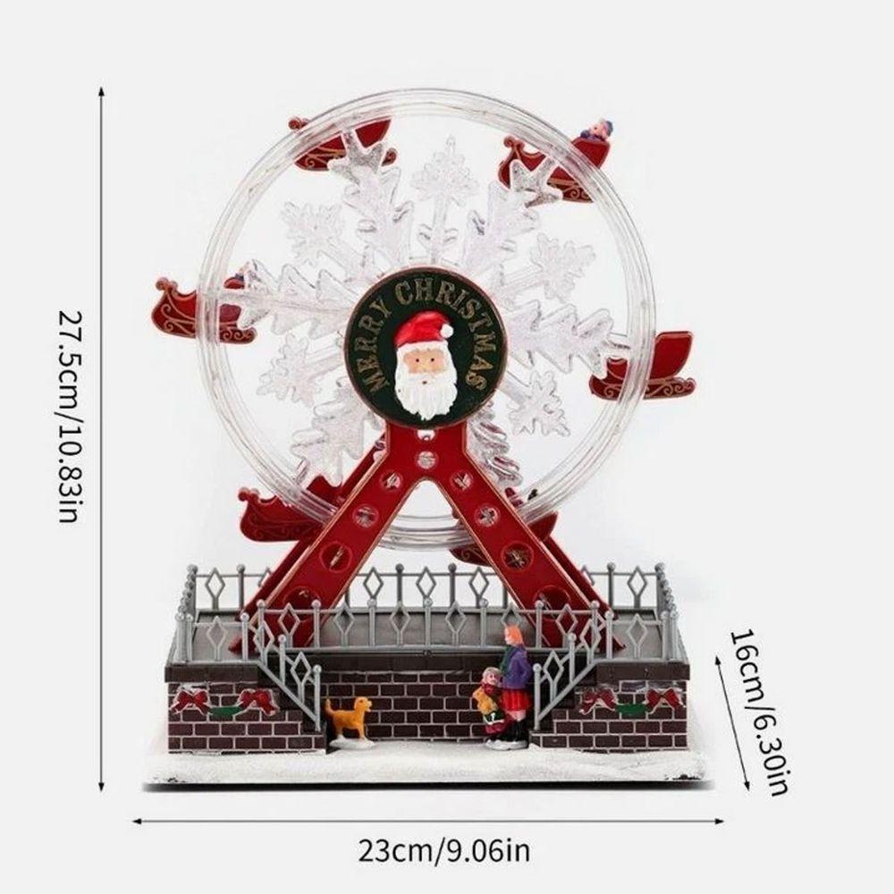 Roda Gigante Natalina Natal Papai Noel Led Som Movimento Cenario Natalino Enfeite Festa Fim De Ano Decoraçao - 8