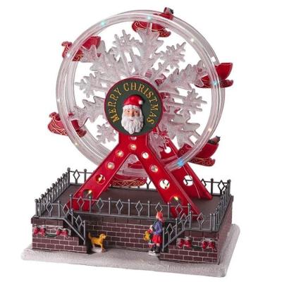 Roda Gigante Natalina Natal Papai Noel Led Som Movimento Cenario Natalino Enfeite Festa Fim De Ano Decoraçao