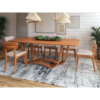 Mesa De Jantar Retangular De Madeira Live 180cm X 100cm Champagne - 2