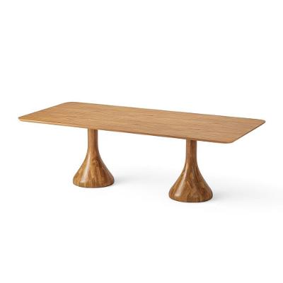 Mesa De Jantar Retangular De Madeira Dubai 140cm X 90cm Champagne