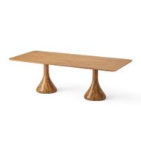 Mesa De Jantar Retangular De Madeira Dubai 140cm X 90cm Champagne - 1