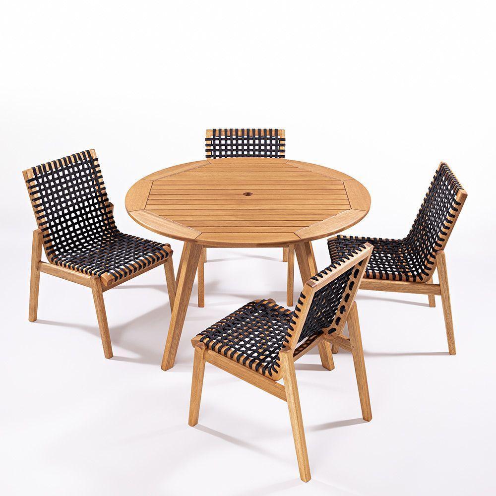 Mesa De Jantar Redonda Tambaú 120cm Stain Castanho - 2