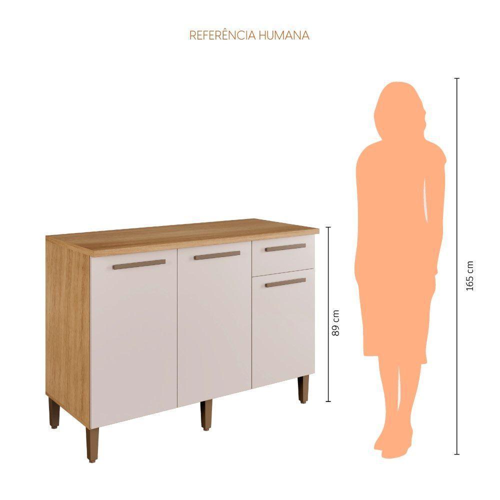 Balcão Titanium 3 Portas Arte Móveis Cinamomo-off - 4