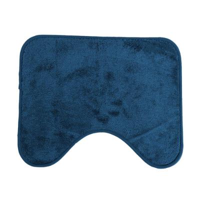 Jogo De Tapetes 2 Pçs Comfort Azul 58x38 - 50x40 - Uzoo Jogo 2 Tapetes Microfibra Comfort 58x38-50x40 Azul Marinho