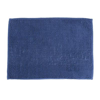 Tapete De Banheiro Chenille Azul Marinho 70x50cm - Uzoo Tapete Chenille 70x50cm Azul Marinho