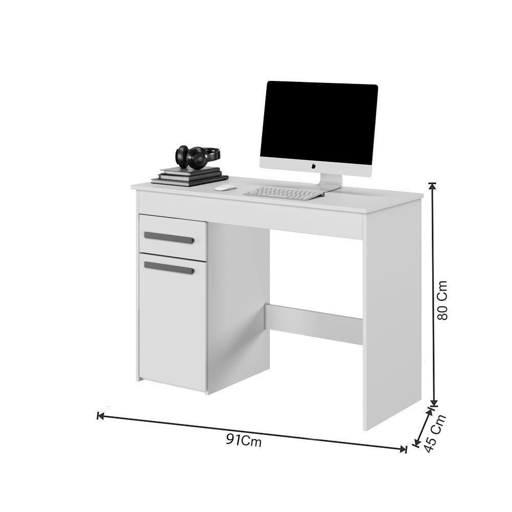 Escrivaninha Atenas 1 Porta E 1 Gaveta Arte Móveis Cinamomo-off - 2