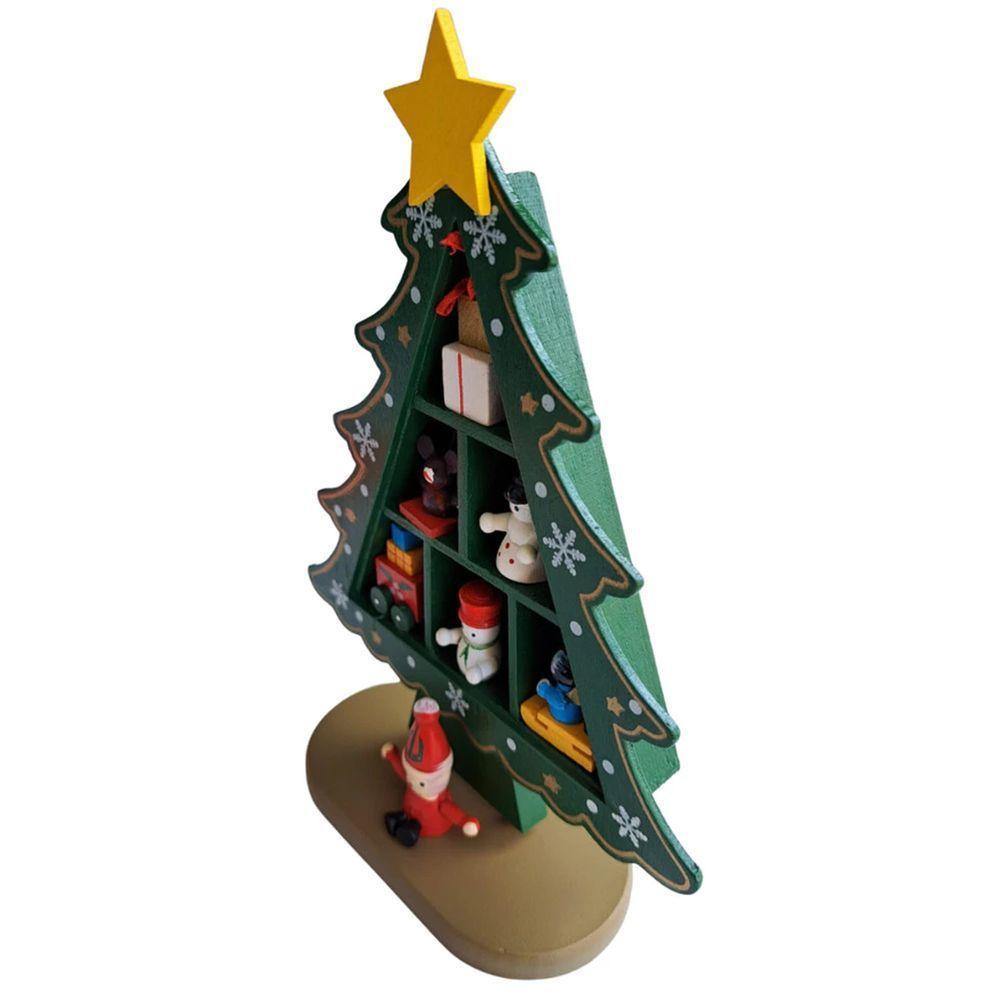 Avore Natal Madeira Natalina Boneco Neve Papai Noel Enfeite Mesa Sala Estar Estante Ornamento Pinheiro Presentes - 6