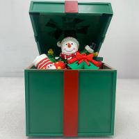 Caixa De Presente Natal Boneco De Neve Abre E Fecha Natalino Led Musical Decoraçao Festa Fim De Ano Comemoraçao - 7