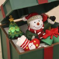 Caixa De Presente Natal Boneco De Neve Abre E Fecha Natalino Led Musical Decoraçao Festa Fim De Ano Comemoraçao - 8