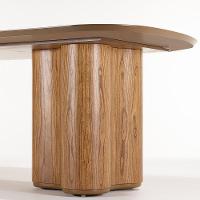 Mesa De Jantar Retangular Golf De Madeira 180cm, 200cm, 220cm, 240cm E 260cm 180cm X 100cm Avelã - 2