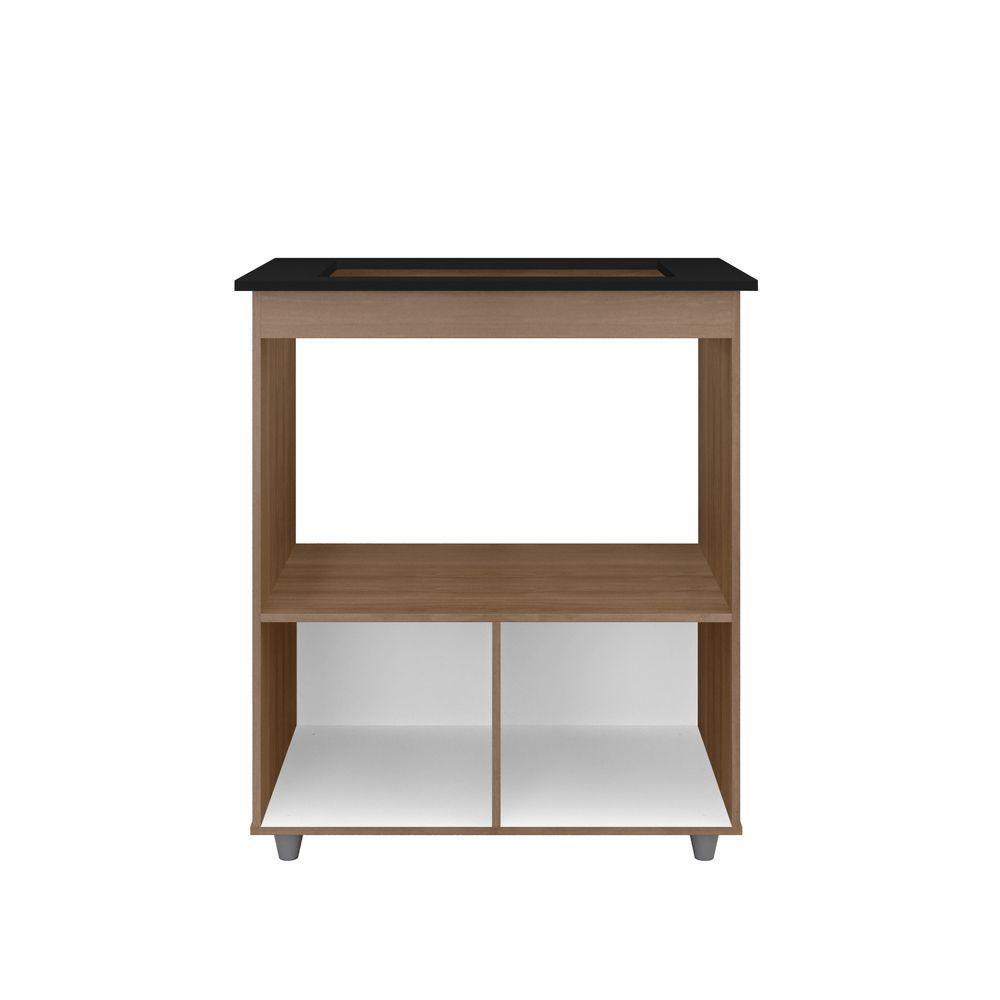 Balcão Para Cooktop 2 Portas Armário De Cozinha Elisa - Ssx Multicoisas Savana-off White Tampo 5 Bocas - 3